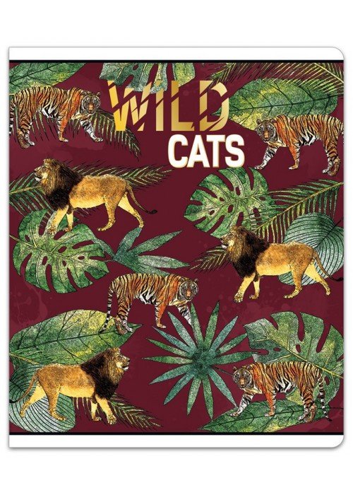 Sąsiuvinis(platus) A5 12lap 80g linija WILD CATS