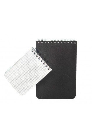 Bloknotas A6/ 60l lang. su spirale viršuje, plast .viršeliu