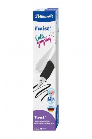 Plunksnakotis TWIST nib 1,5mm calligraphy baltas