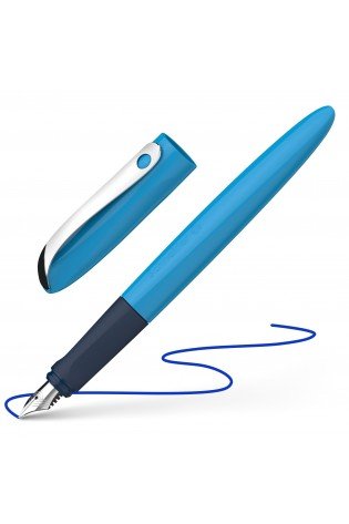 Plunksnakotis Wavy A iridium mėlynas