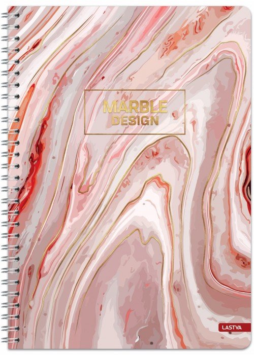 Knyga su spirale A4 80lap 70g lang MARBLE