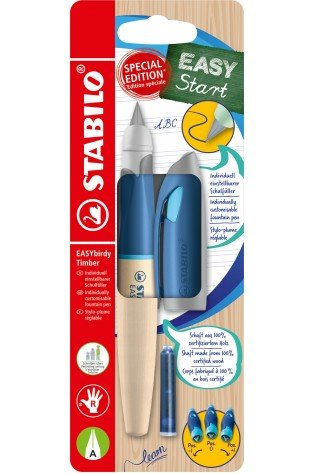 Plunksnakotis EASYbirdy Timber R nib A mėlynas bls