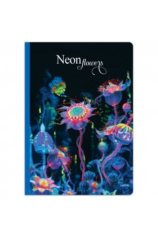 Sąsiuvinis(platus) A5 60lap 80g lang NEON FLOWERS