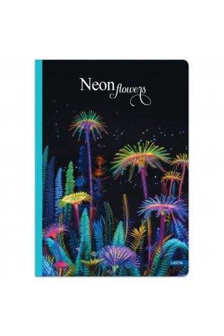 Sąsiuvinis(platus) A5 60lap 80g lang NEON FLOWERS