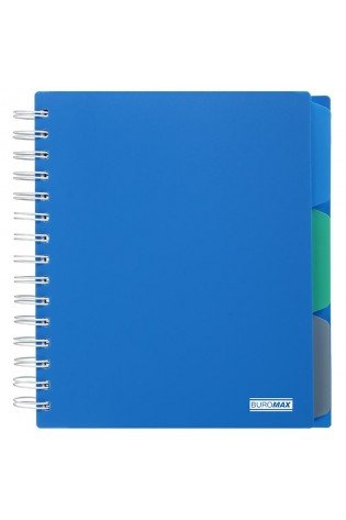Sąsiuvinis su spirale, plastikiniu viršeliu CLASSIC B5 120lap., lang., mėlynas