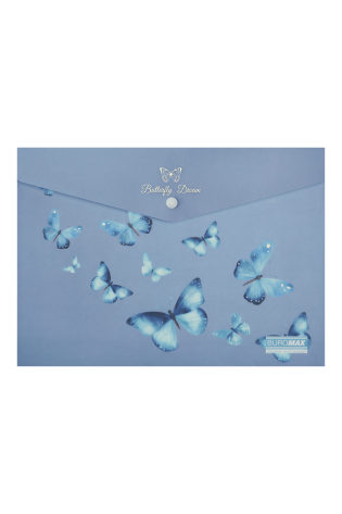 Aplankas-vokelis su spaustuku A4 ARABESKI su drugeliais