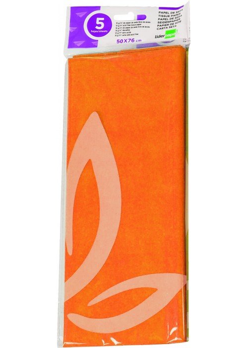 Popierius šilkin.18g,52x76,5lap.,ORANGE