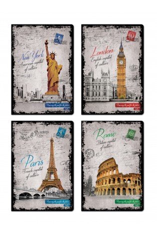 Knyga A5 96lap 70g lang CAPITALS