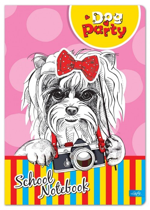 Sąsiuvinis A5 52lap 80g linija DOG party KIDS