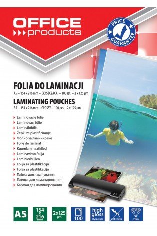 Laminavimo vokeliai, folija A5 2x125mic 100vnt
