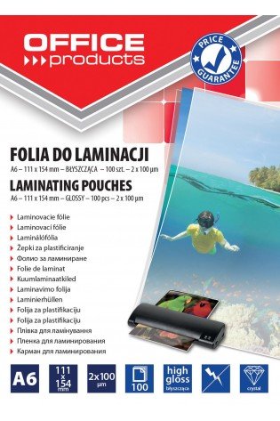 Laminavimo vokeliai, folija A6 2x100mic 100vnt