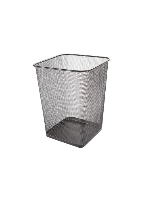 Metalinė, kvadratinė šiukšlių dėžė 18l, juoda