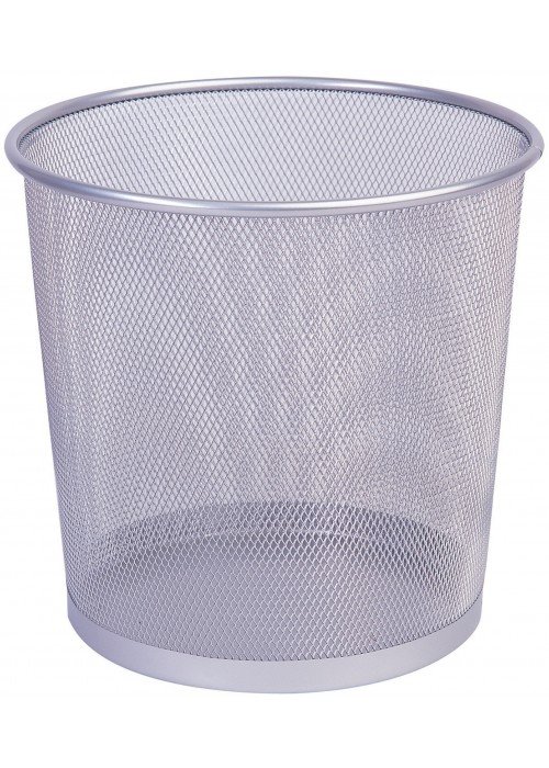 Metalinė šiukšlių dėžė 12l, sidabrinė