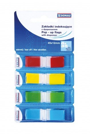 Lip.indeksai 45x12mm 4x35vnt. su dėklu*