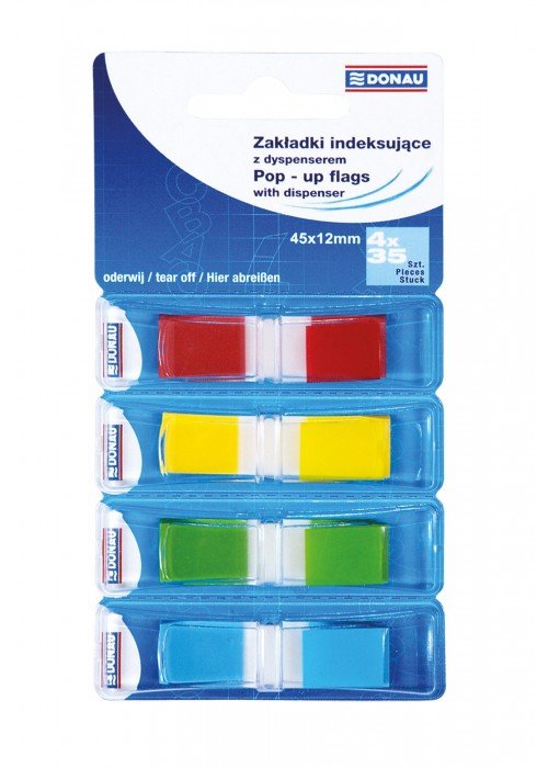 Lip.indeksai 45x12mm 4x35vnt. su dėklu*