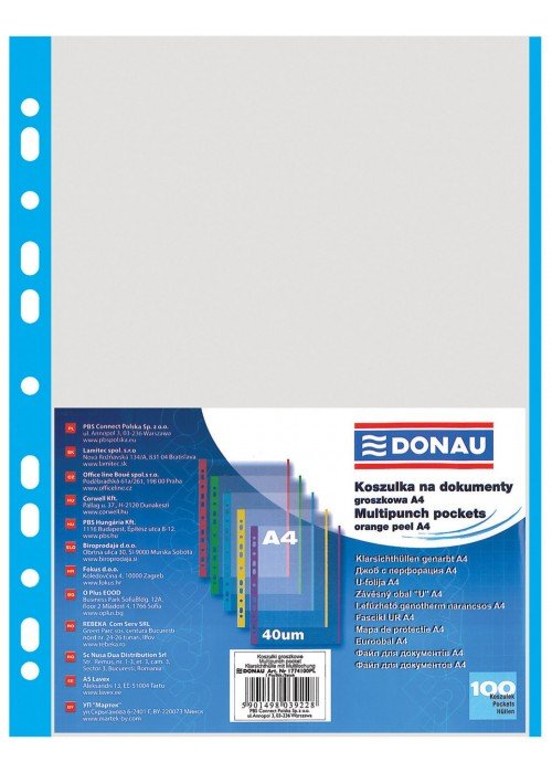 Įmautės su mėlyn.krašteliu A4 100vnt.