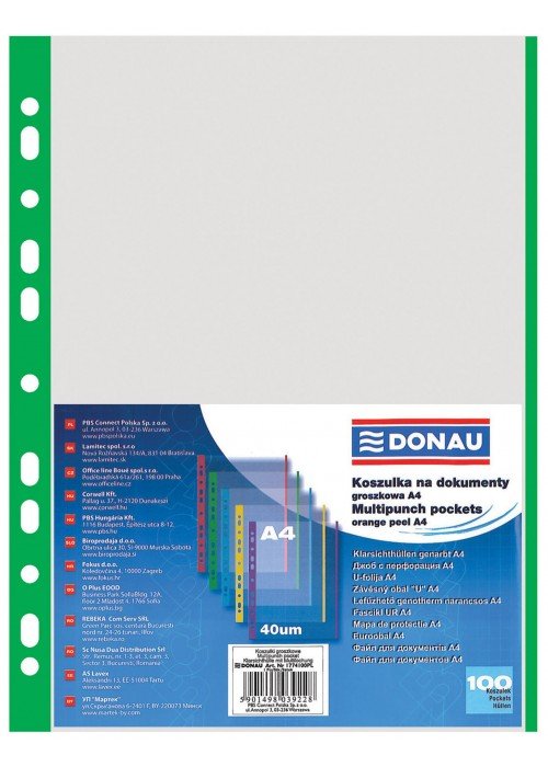 Įmautės su žal.krašteliu A4 100vnt.