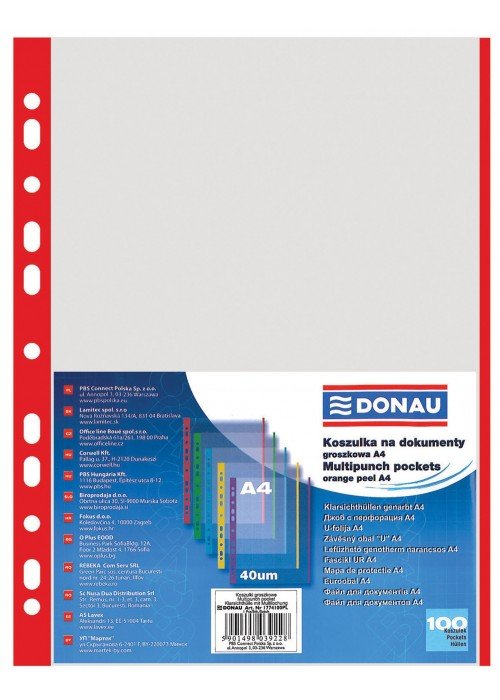 Įmautės su raud.krašteliu A4 100vnt.