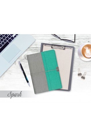 Užrašų knyga su guma A5 80g linija SPARK