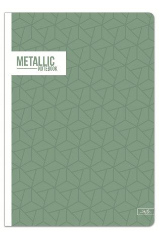 Sąsiuvinis A5 52lap 70g linija METALLIC