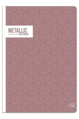 Sąsiuvinis A5 52lap 70g linija METALLIC