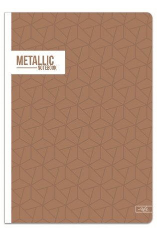 Sąsiuvinis A5 52lap 70g linija METALLIC