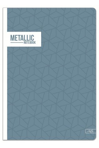 Sąsiuvinis A5 52lap 70g linija METALLIC