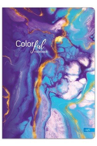 Knyga A4 96lap 70g linija COLORFUL