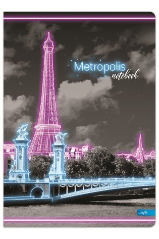 Knyga A5 96lap 70g linija METROPOL