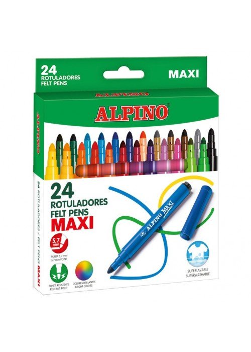 Flomasteriai ALPINO Maxi 24sp