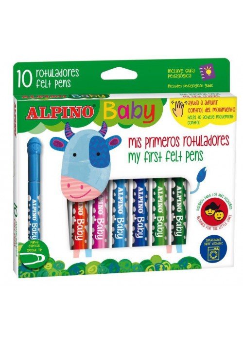 Flomasteriai ALPINO Baby 10sp