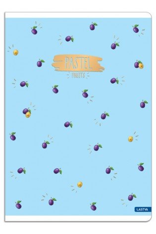 Sąsiuvinis A5 52lap 80g linija PASTEL FRUITS