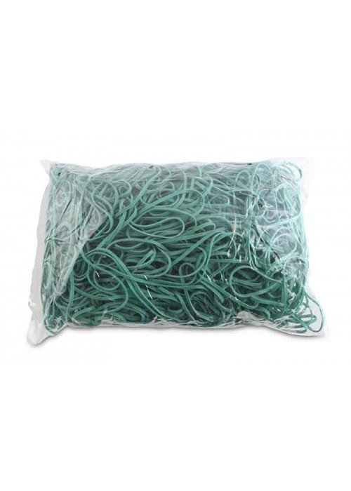 Gumytės 1kg 130mm žalios 3mm pločio