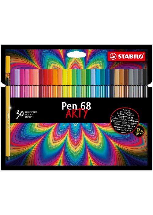 Flomasteriai PEN 68 ARTY 24sp.+6neon