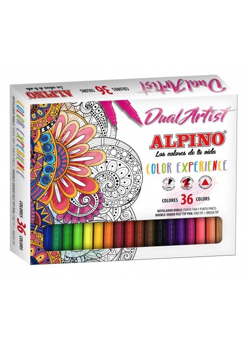 Flomasteriai ALPINO Color experience dual artist 36sp