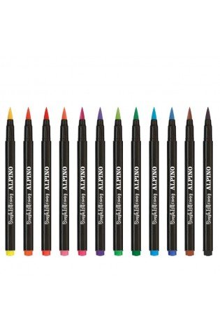Teptukiniai flomasteriai ALPINO Color Experience brush lettering 12sp