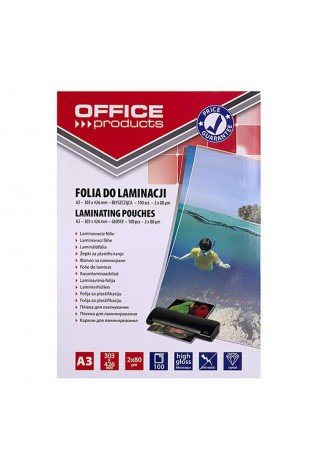 Laminavimo vokeliai, folija A3 2x80mic 100vnt
