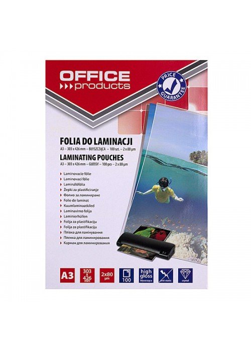 Laminavimo vokeliai, folija A3 2x80mic 100vnt