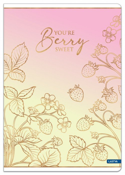 Sąsiuvinis A5 52lap 80g linija BERRY