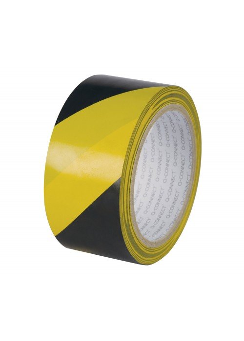 Signalinė juosta lipni 48mm x 20m juoda&geltona