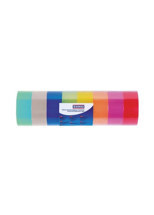 Spalvota lipni juostelė 18mmx18m/ 8vnt.