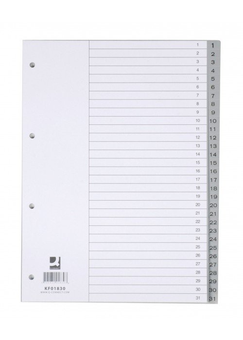 Skiriamieji lapai PP A4, 1-31