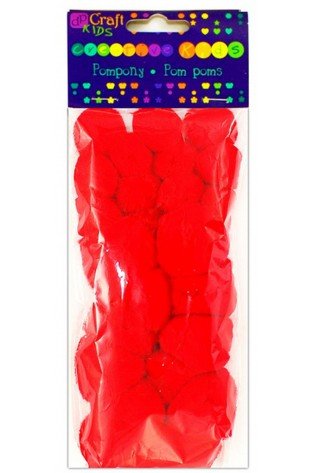 Akriliniai burbuliukai, raudoni, 24vnt.