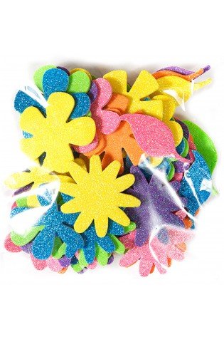 Lipdukai iš putų BLIZGANČIOS GĖLĖS 72vnt