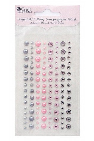 Lipnūs kristalai ir perlai 120vnt.pas.sp