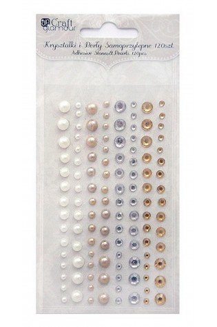 Lipnūs kristalai ir perlai 120vnt.pas.sp