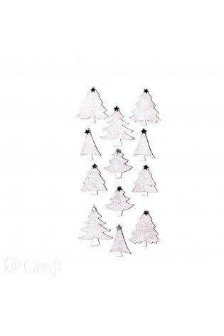 Dekor.balti lipdukai 3D, EGLUTĖS, 12vnt.