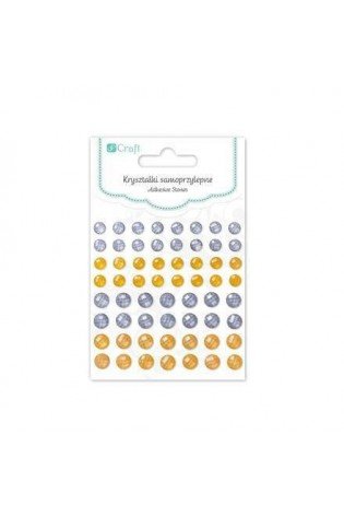 Dekor.lipnūs kristalai, 60vnt.,auksiniai + sidabriniai