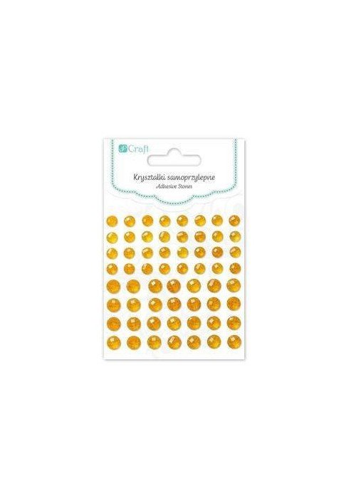 Dekor.lipnūs kristalai, 60vnt., auksiniai