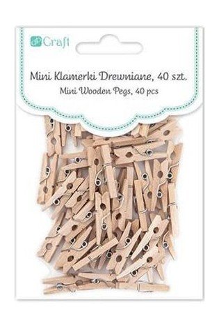 Spaustukai mediniai 2.5cm, 40vnt.